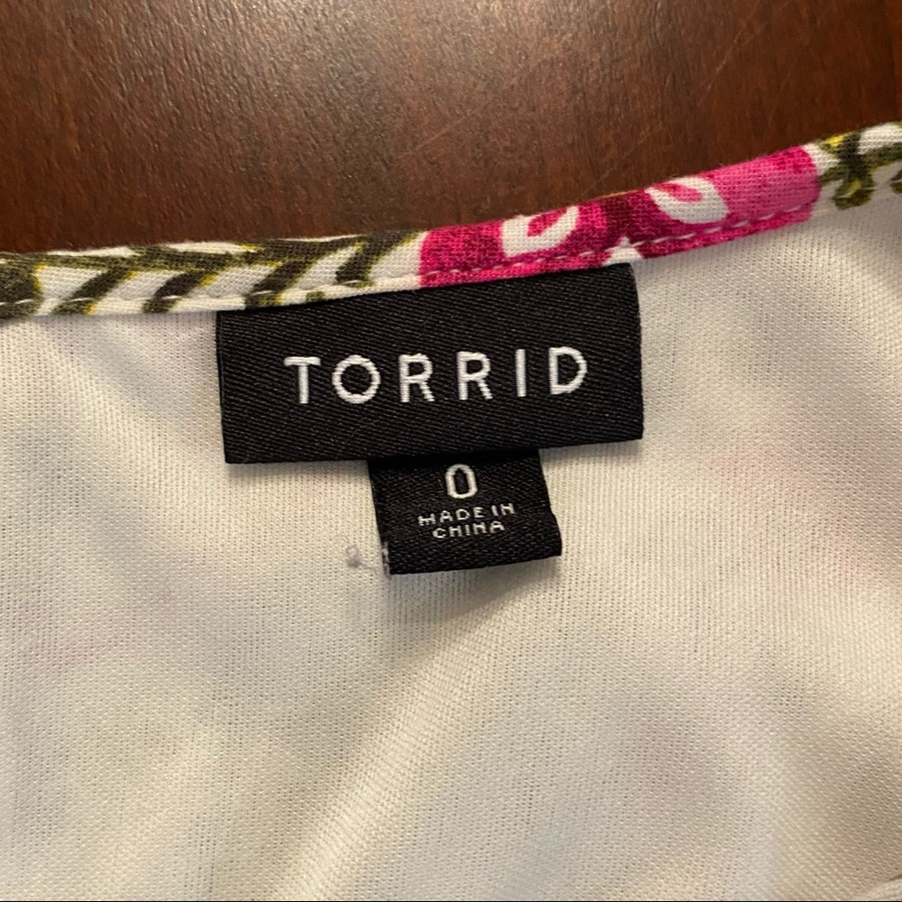 Torrid Flowy Floral Print Challis Mini Skater Dress Size 12 - Picture 7 of 13
